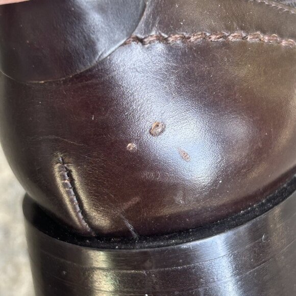 Via Spiga Brown Mesh Upper and Leather Slip On Block Heel 9.5 Medium - Picture 8 of 11